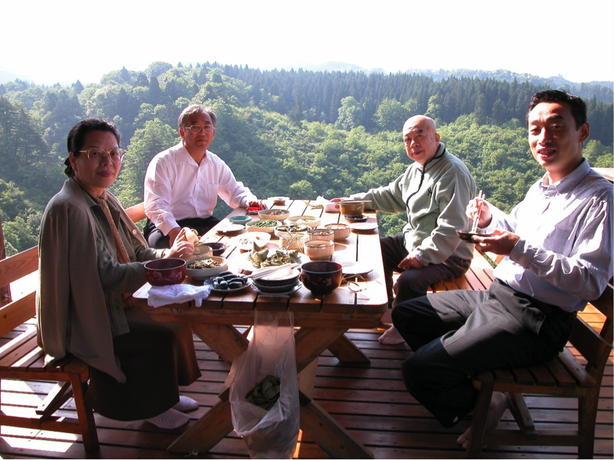 山荘で船井会長と会食